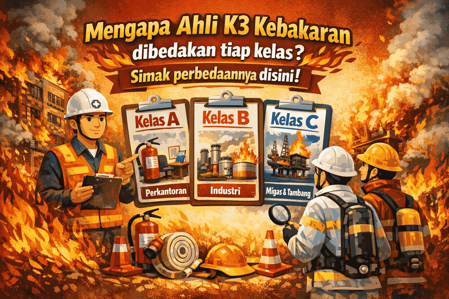 Mengapa Ahli K3 Kebakaran dibedakan tiap kelas? Simak perbedaannya disini!