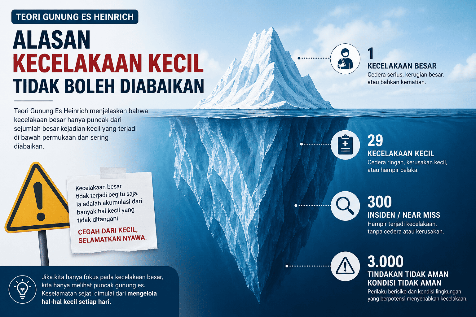 Teori Gunung Es Heinrich : Alasan Kecelakaan Kecil Tidak Boleh Diabaikan